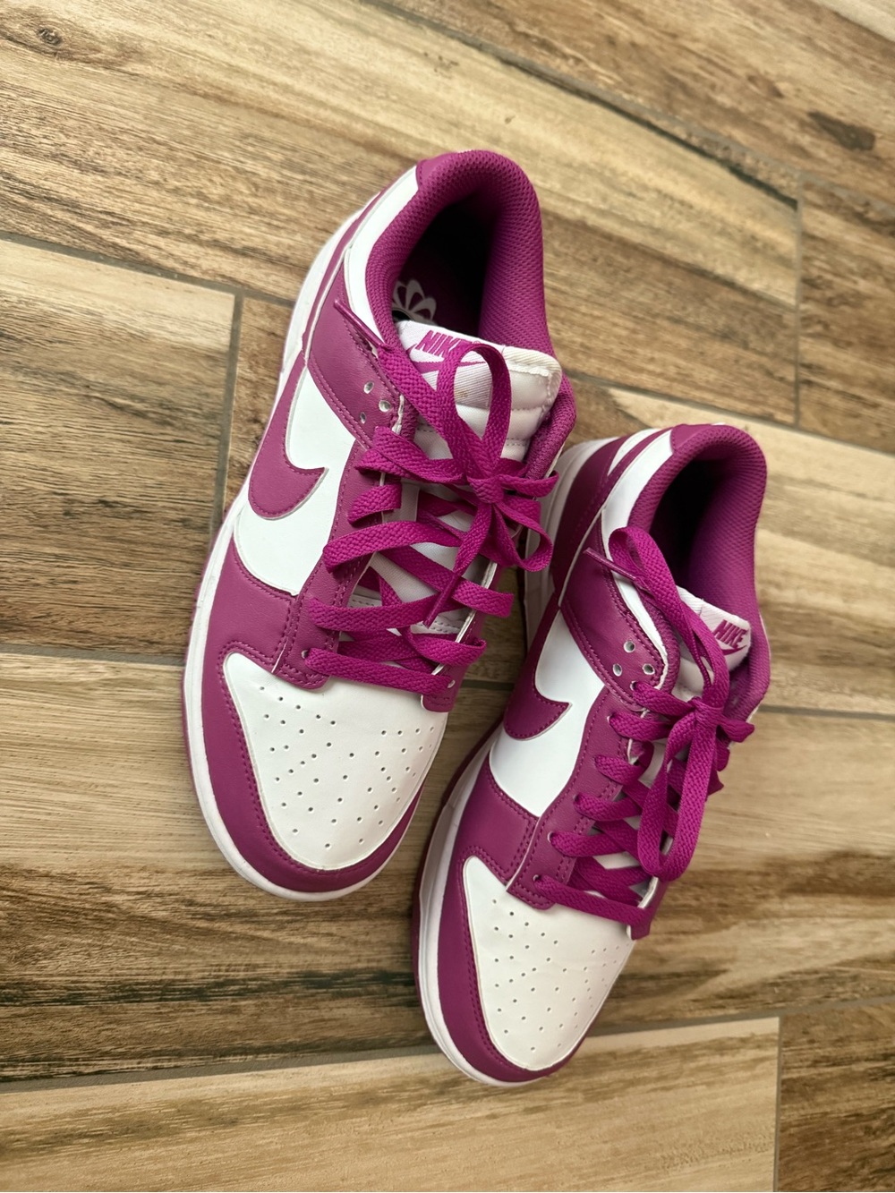 Nike Women’s Low-Top Dunk Sneakers in Magenta White